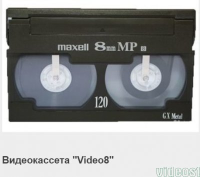 Оцифровка  видеокассет  video8, Hi8, digital8